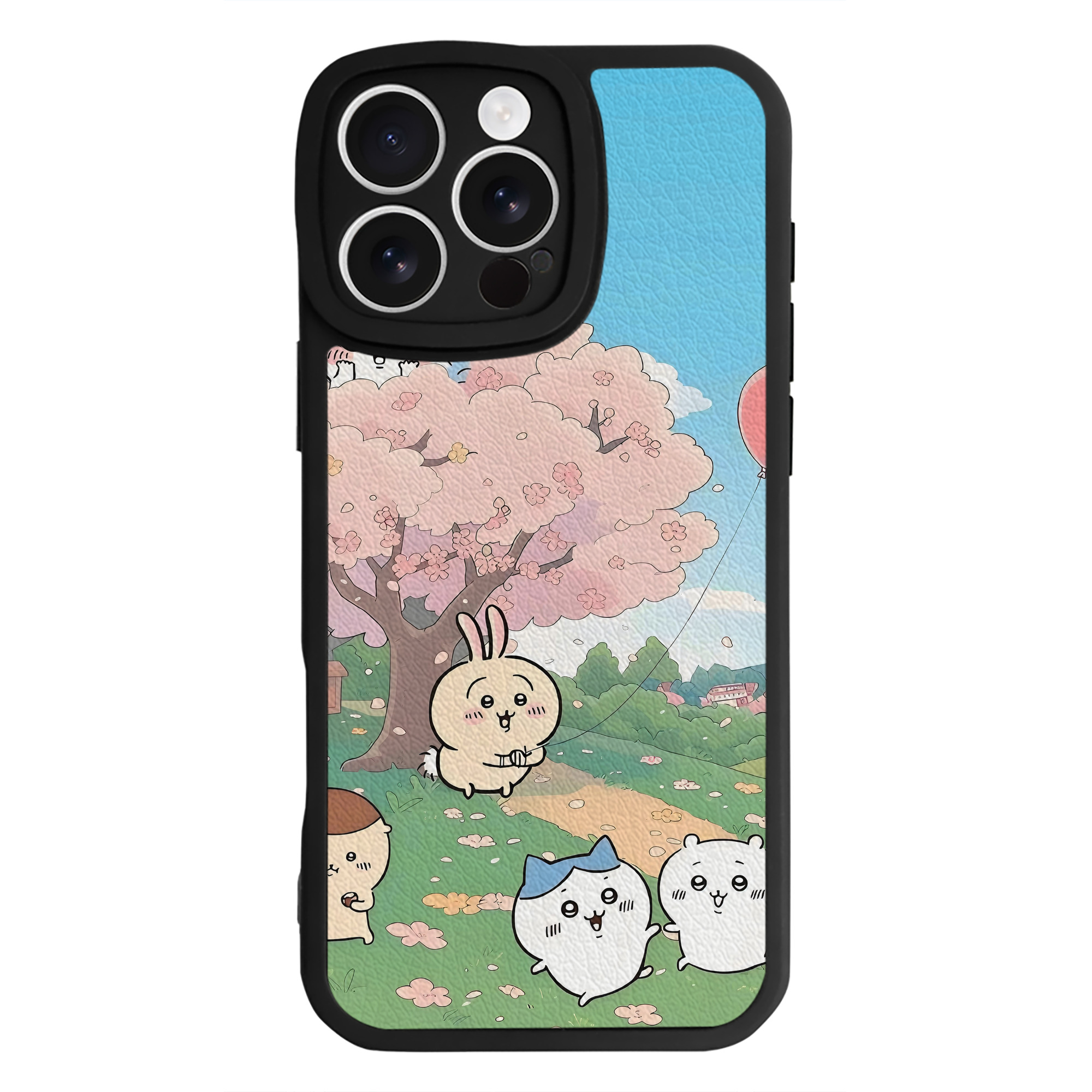（画像用） ちいかわ Chii-kawa 【iPhone 16シリーズ対応】シリコンスマホケース（レザー調） 材質：シリコン
